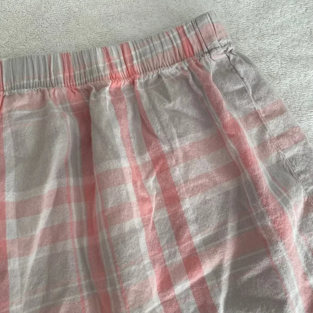 Love to Lounge Women's PJ Shorts size M Pink Gray Plaid - Picture 7 of 16